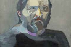 1992-autoportrait-au-col-violet-165x54cm