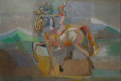 2008-Denis-portant-un-bouquet-de-fleurs-a-son-aimee-81x65cm