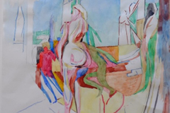 Dessin-Delacroix-et-Melle-Rose-dessin-aquarelle
